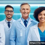 맞춤형 의료 기술 - "A diverse group of individuals, ranging from young adults to seniors, are depicted in a bright, mod...