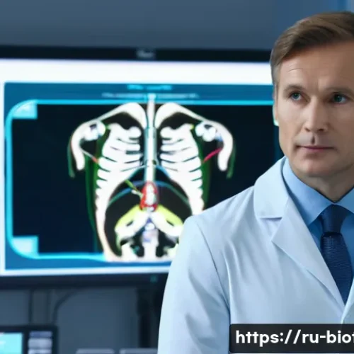 인공지능과 바이오 빅데이터 - **Prompt:** "A highly detailed, realistic image of a modern Russian medical clinic. A male doctor, d...